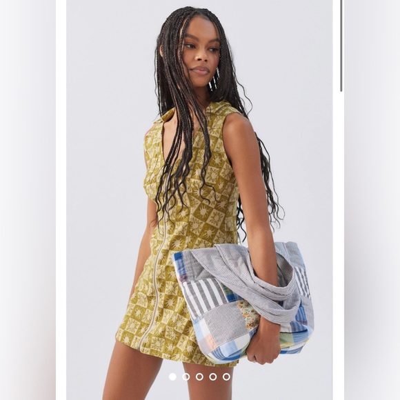 Urban Outfitters UO Freya Linen Collared Mini Dress - Picture 3 of 8